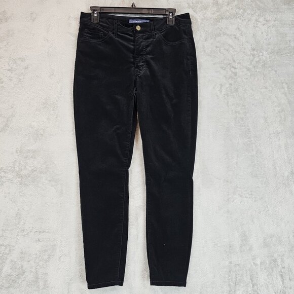Tommy Hilfiger Denim - Tommy Hilfiger Tribeca Skinny Ankle Jeans Womens Size 6 Black Corduroy Stretch